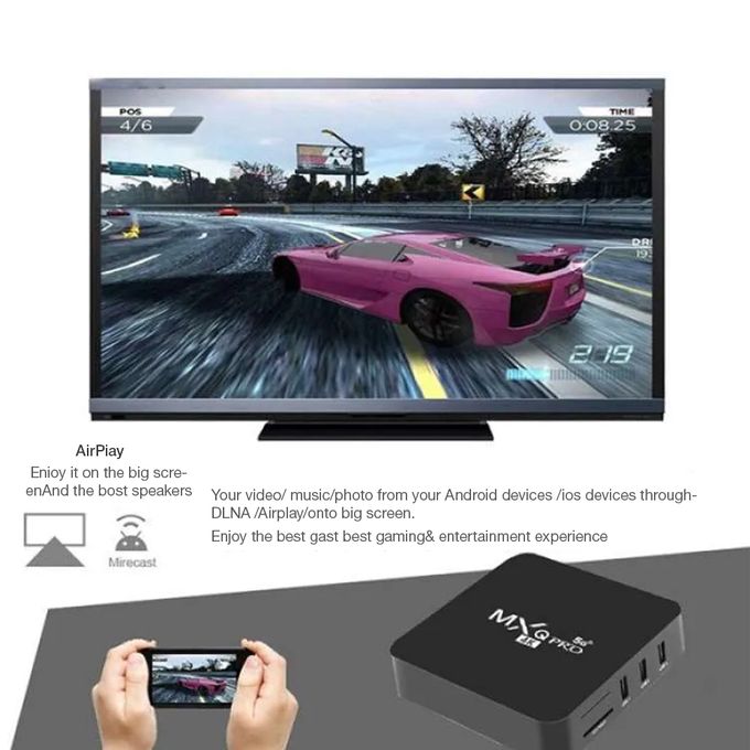 MXQ Pro smart Android 12 TV Box for any digital Tv