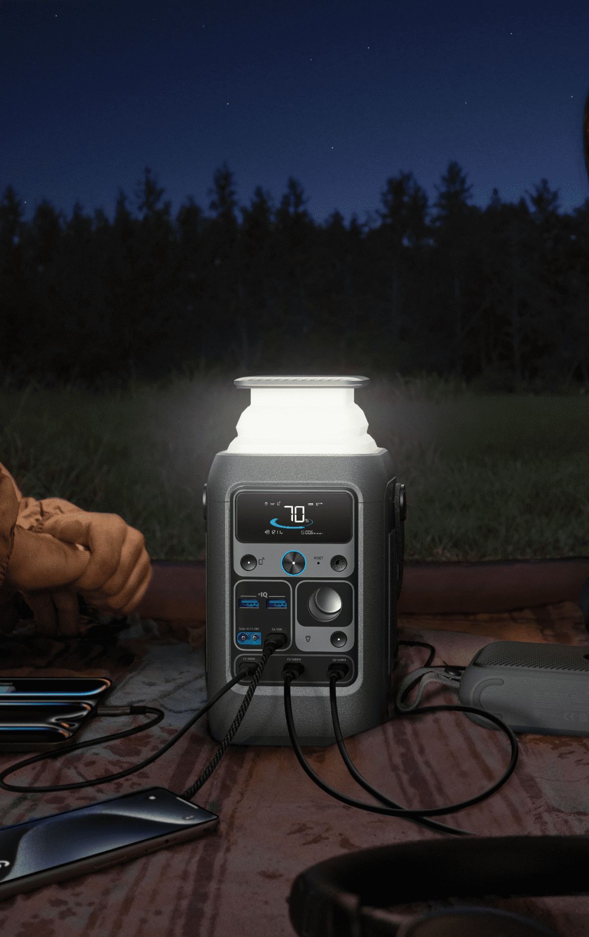 Anker SOLIX C300 DC Power Bank Station, Outdoor 288Wh (90,000mAh), Portable Power Station for Multiple Devices