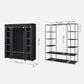 3 Folding Wardrobe, Fabric Closet, comes with jointed metal rods color vary