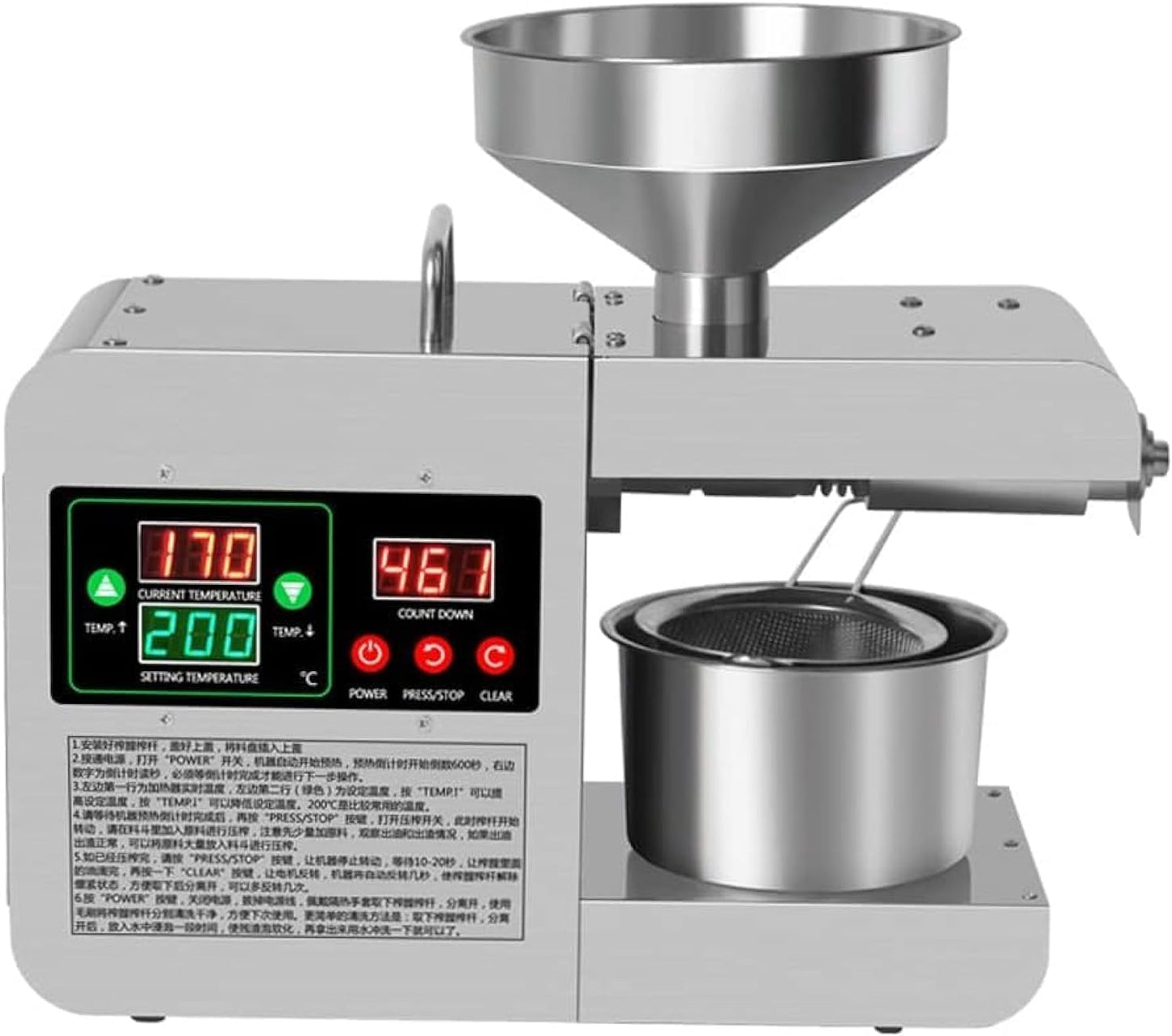 Electric Family/Commercial Healthy Extractor Oil Press Machine