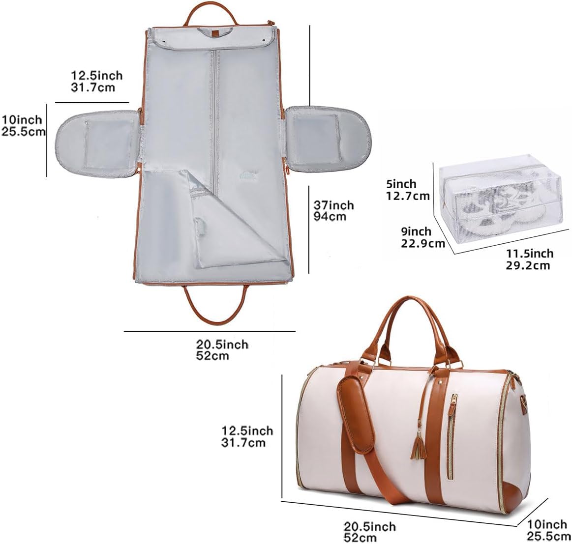Mega Bag Travel, Travel Bags  Large Convertible Garment Duffel