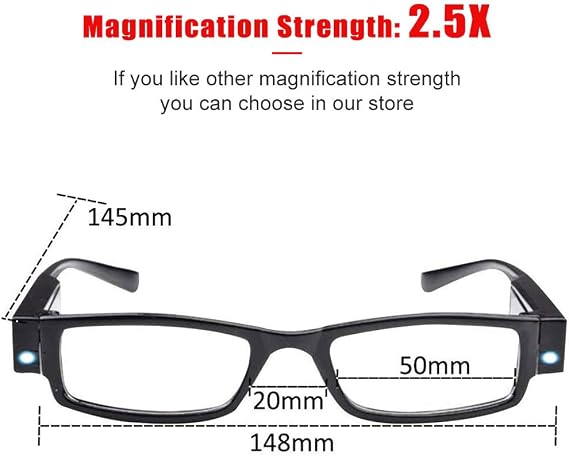 Relaxing LED Light Reading Glasses