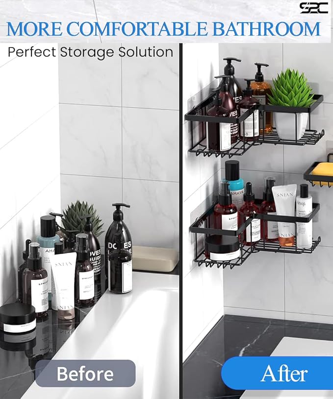 Bathroom / Spice Rack Shower  5pack Shelf for Bathroom, Kitchen Organiser Storage (Very durable)