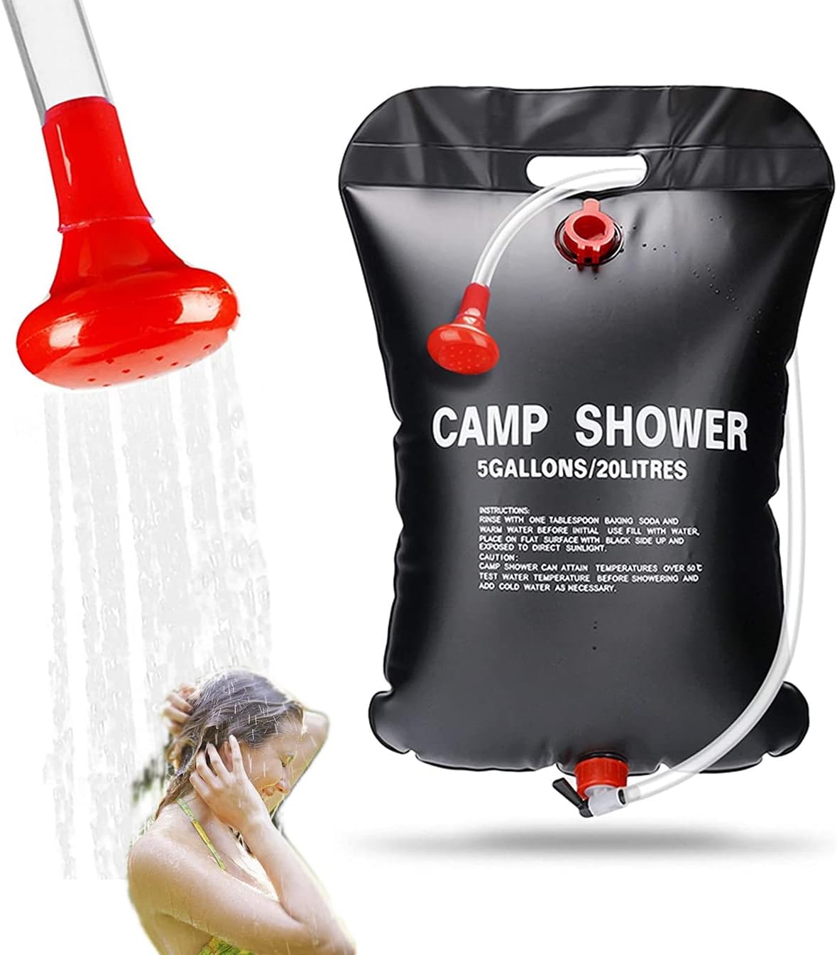 Solar camping Shower Bag, 5 Gallons/20L Camping