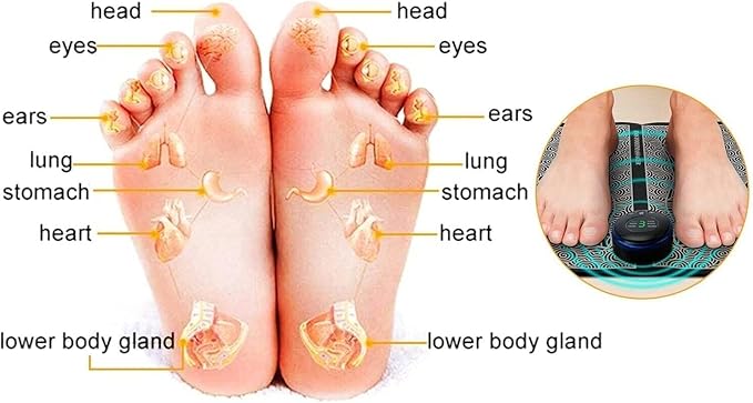 Intelligent Health Foot Massager, EMS Pulse Massage Foot Pad, Micro Current Foot massage