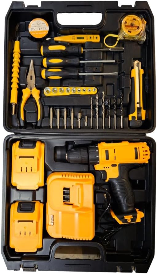 34-Piece Tool Set cordless drill