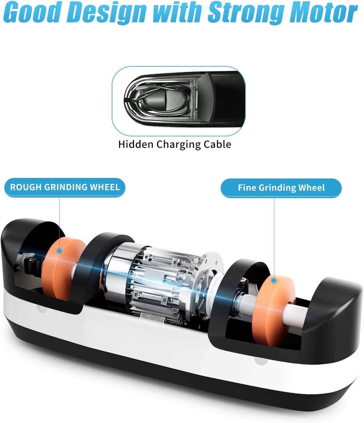 Electric Knife Sharpener, Knife Sharpener Professional + Free lighter