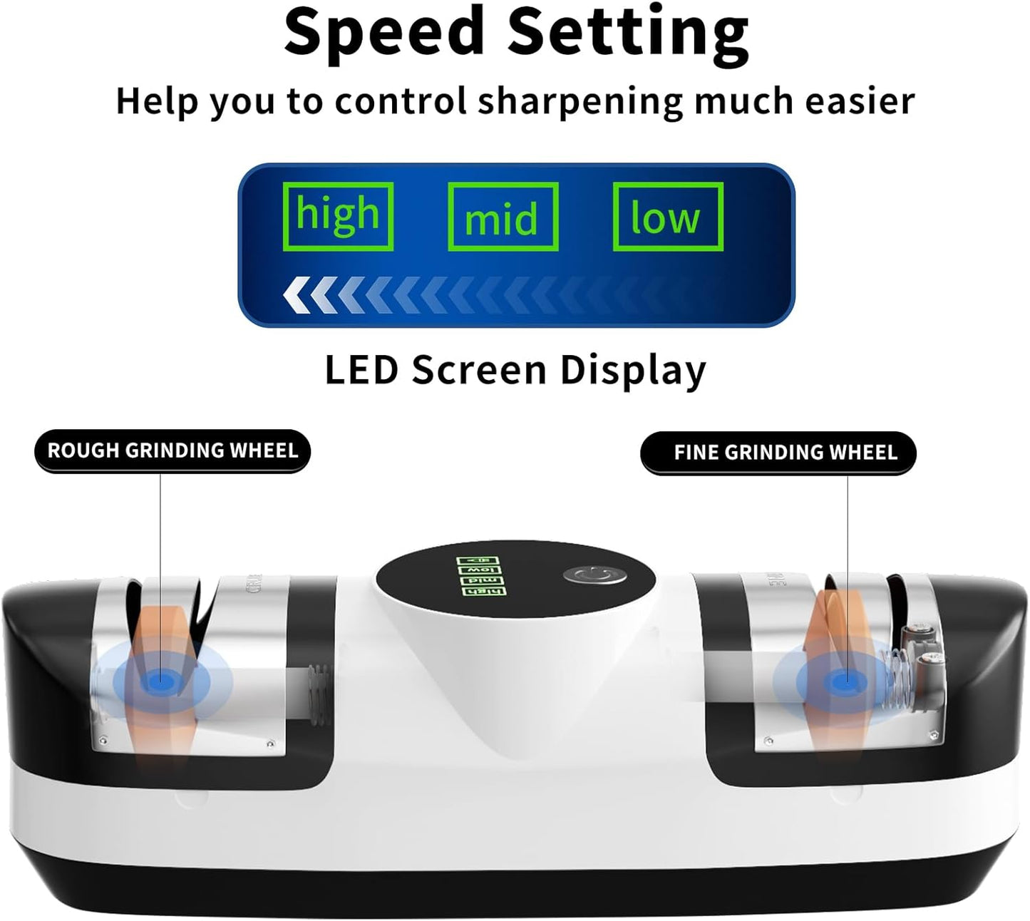 Electric Knife Sharpener, Knife Sharpener Professional + Free lighter