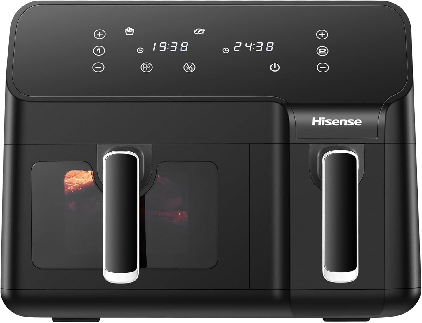 Hisense 9L Dual Basket Air Fryer, Air Fry, Preset Menus, 360° Circulation