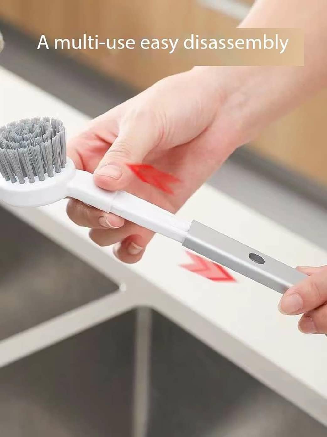 Kitchen Cleaning Kit 4-in-1 – Folding Multi-Purpose Brushes with Aluminum Handle