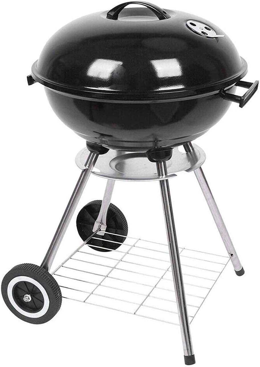 Portable Outdoor Charcoal BBQ Grill with Lid, Adjustable Air Vent