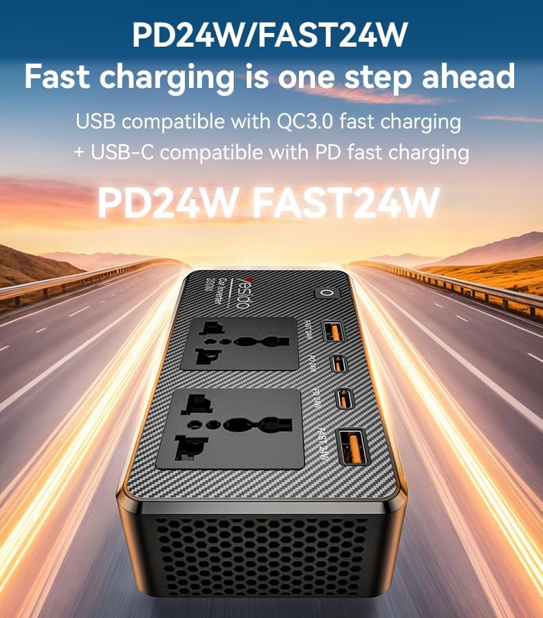 Yesido CAR INVERTER• 200W Vehicle Power Inverter