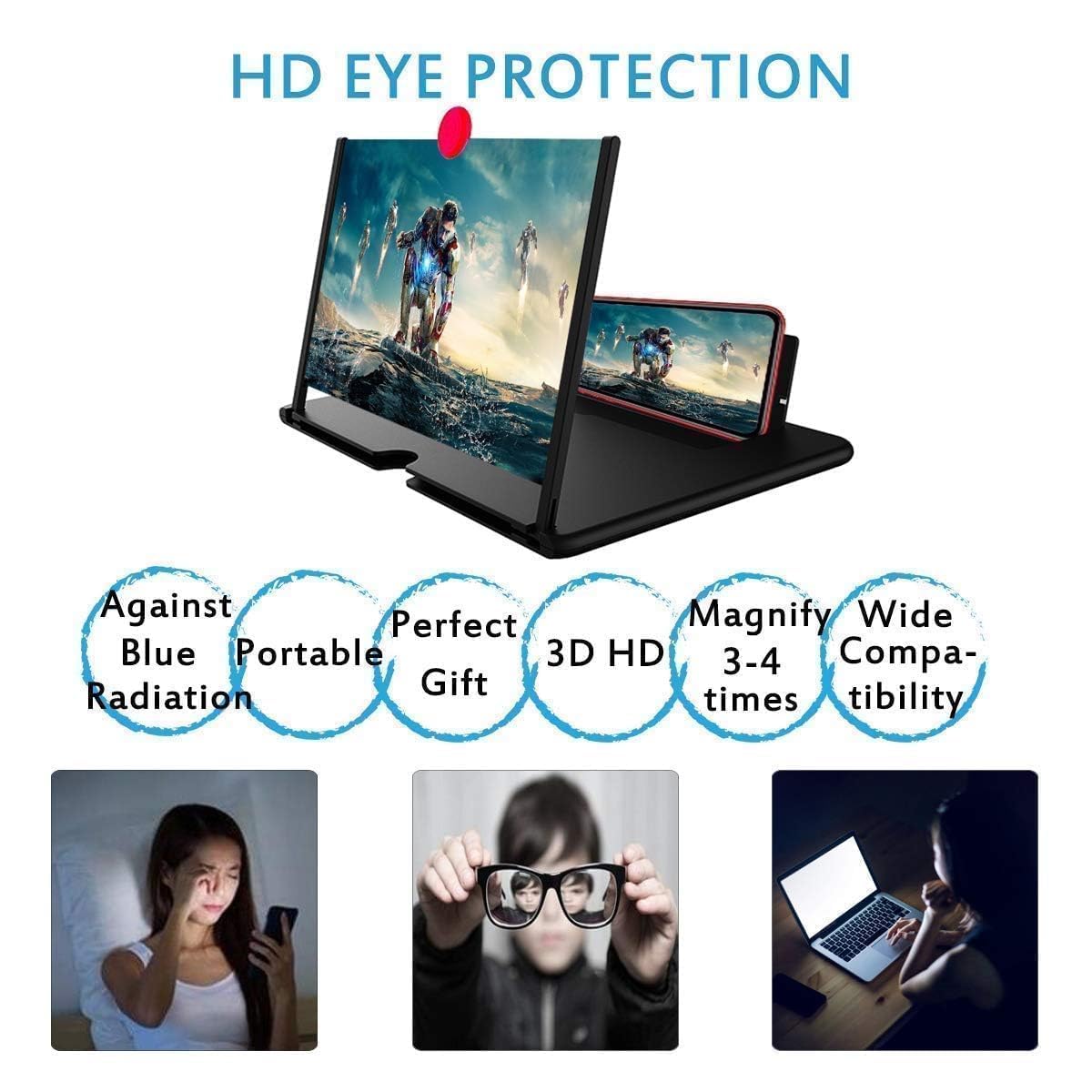 3D HD Phone Screen Enlarger & Stand – Screen Magnifier