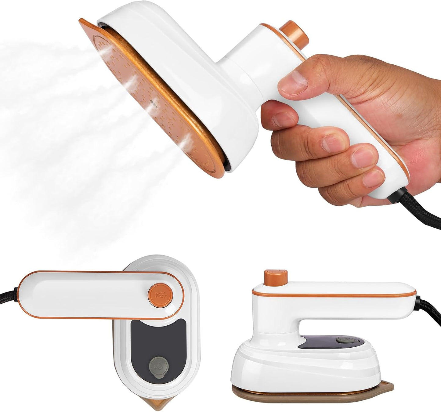 2 in 1 Travel Steamer Iron,160x80mm, 15s Rapid Heating