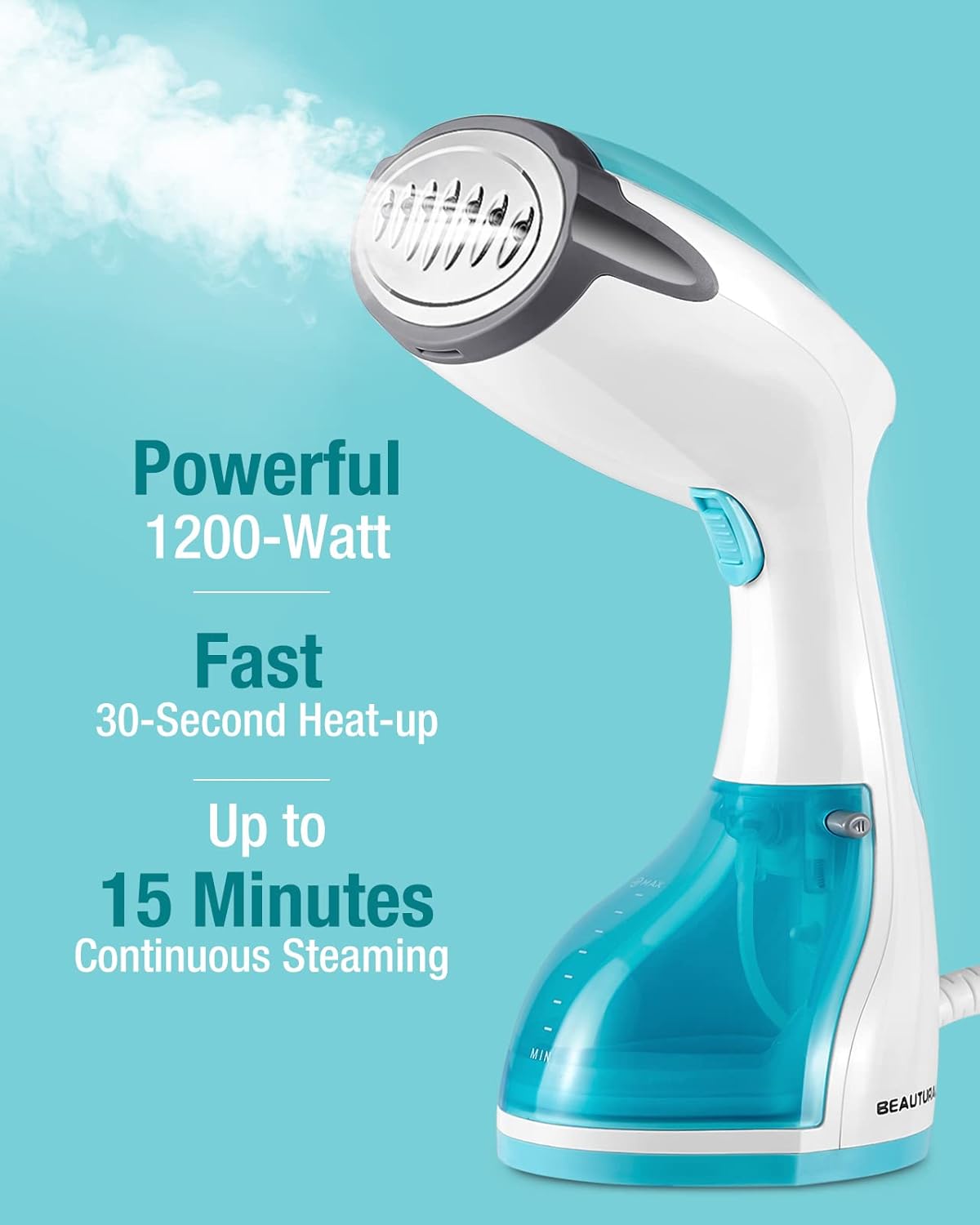 Handheld Garment Steamer with Removable Water Tank