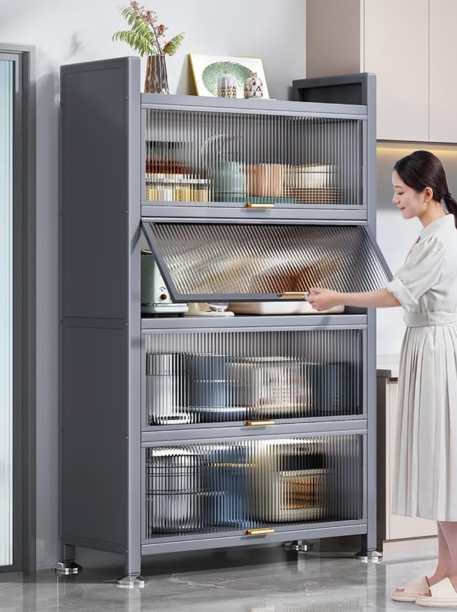 Kitchen Cabinet, Sideboard, Tall Cabinet Kitchen Buffet, Display Cabinet Kitchen