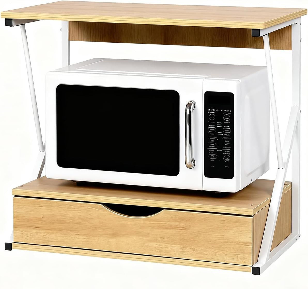 2-Tier Microwave Oven Shelf Stand Rack