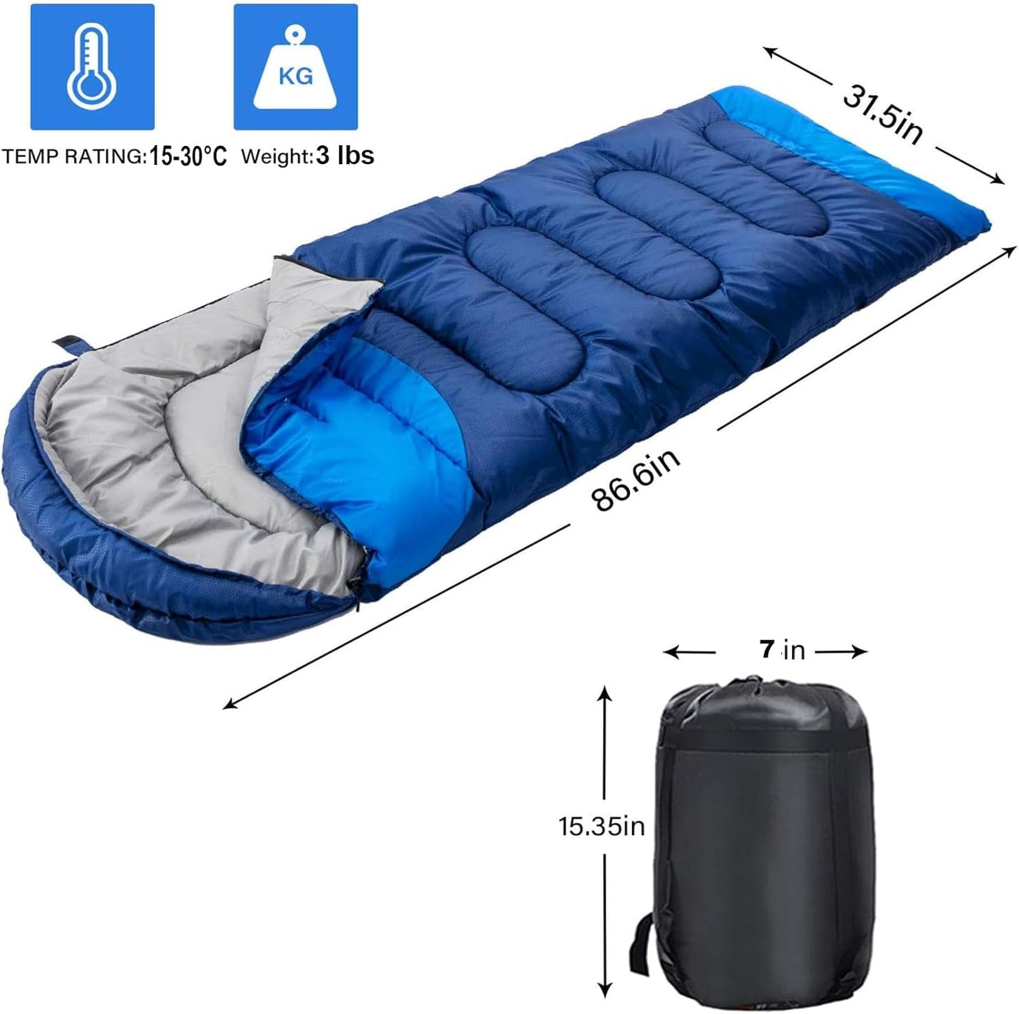 Elite camping Sleeping bag (Heavy Strong material)