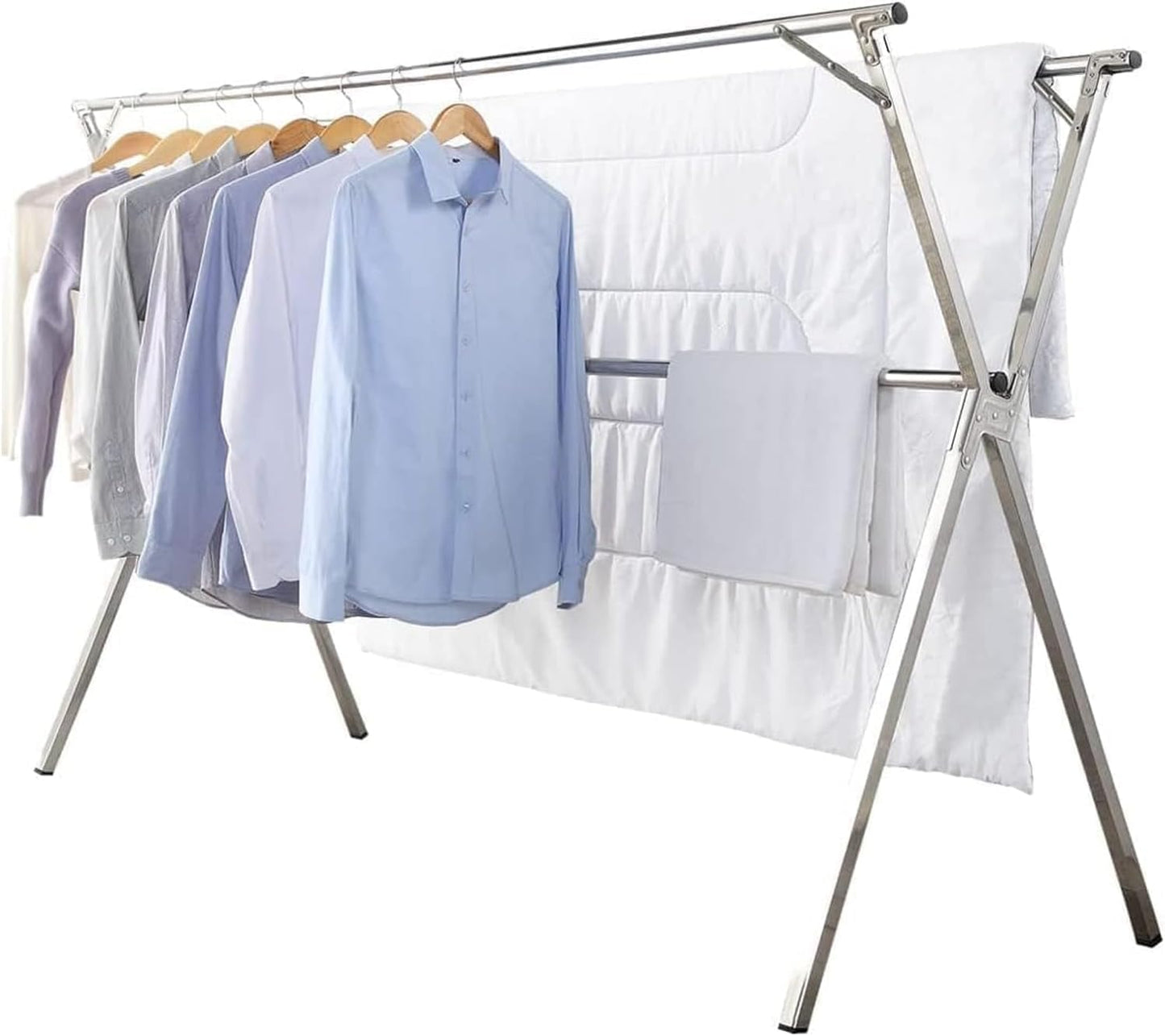 High end foldable Clothes Drying Rack 78 inches Heavy Duty  stainless steel