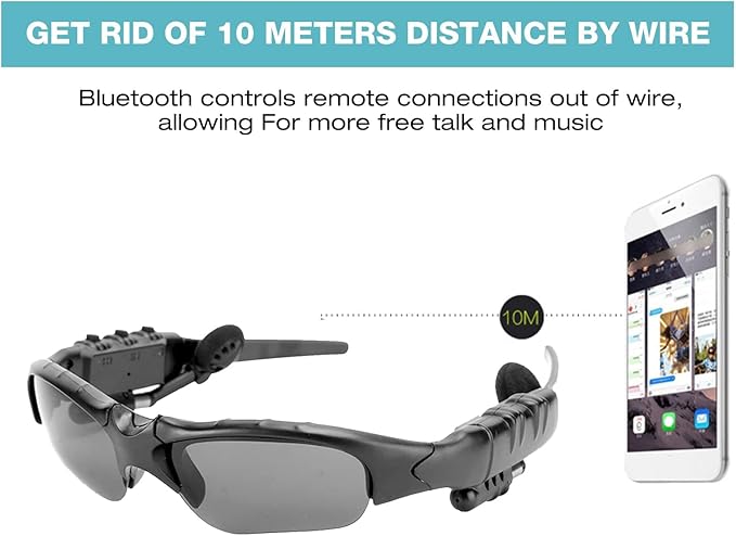 🕶️ Wireless Bluetooth Sunglasses with Mic + Music Listening 🎧