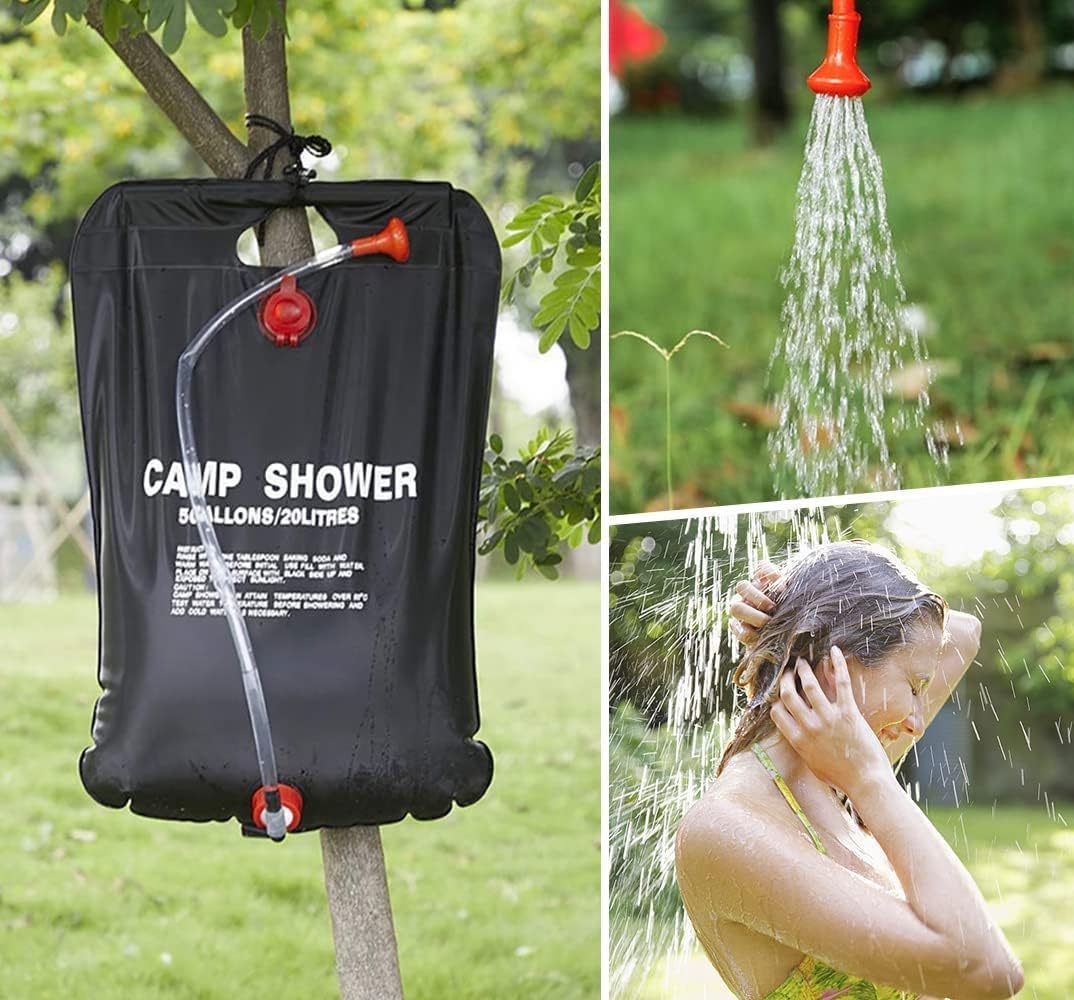 Solar camping Shower Bag, 5 Gallons/20L Camping