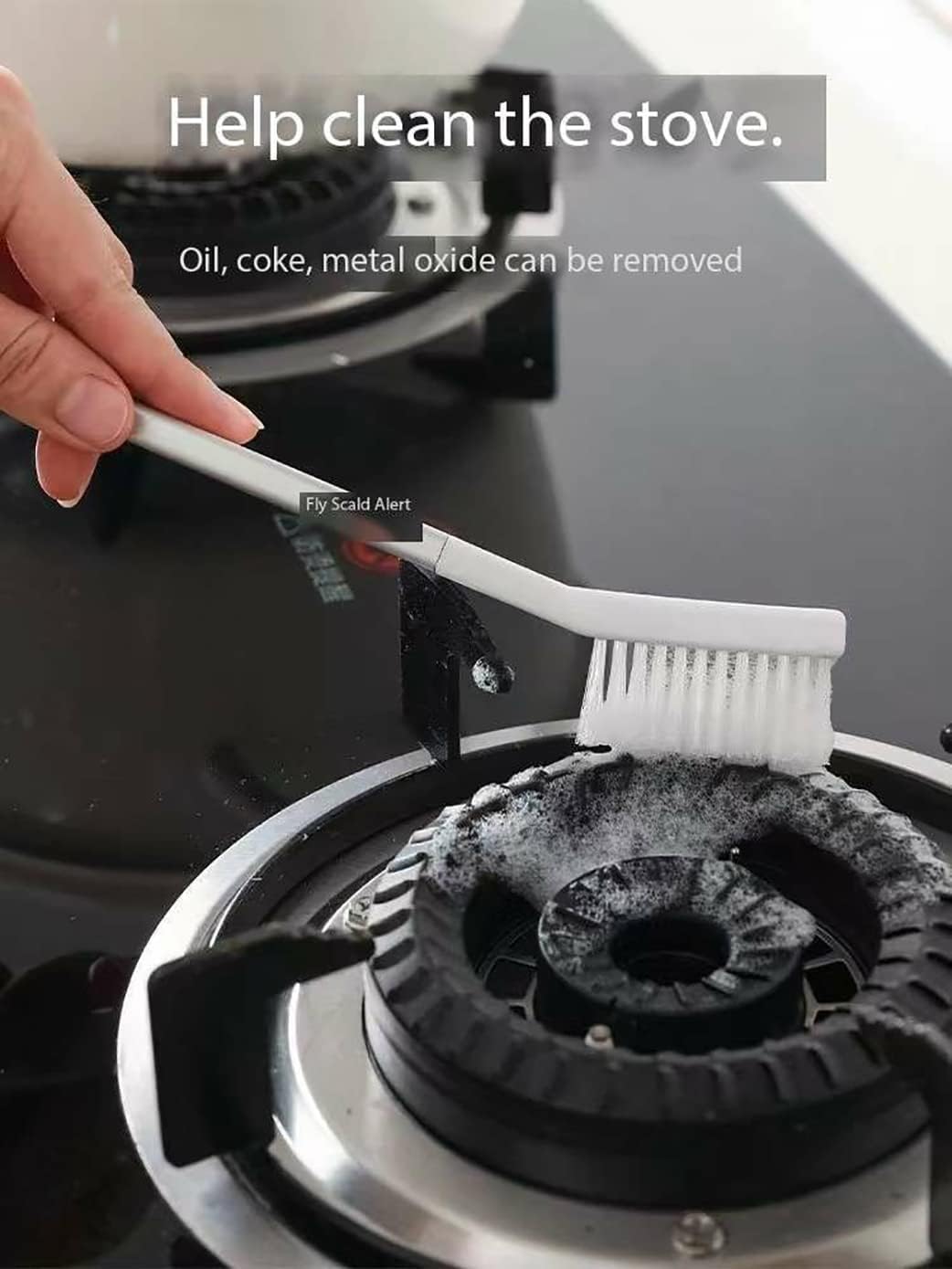 Kitchen Cleaning Kit 4-in-1 – Folding Multi-Purpose Brushes with Aluminum Handle