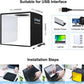 PULUZ Mini Photo Light Box Photography, 25cm/9.8inch Portable Photo Studio Lightbox Folding Dimmable 3 Color Temperature 96pcs LED Light with 6 Dual-Side Color Backdrops