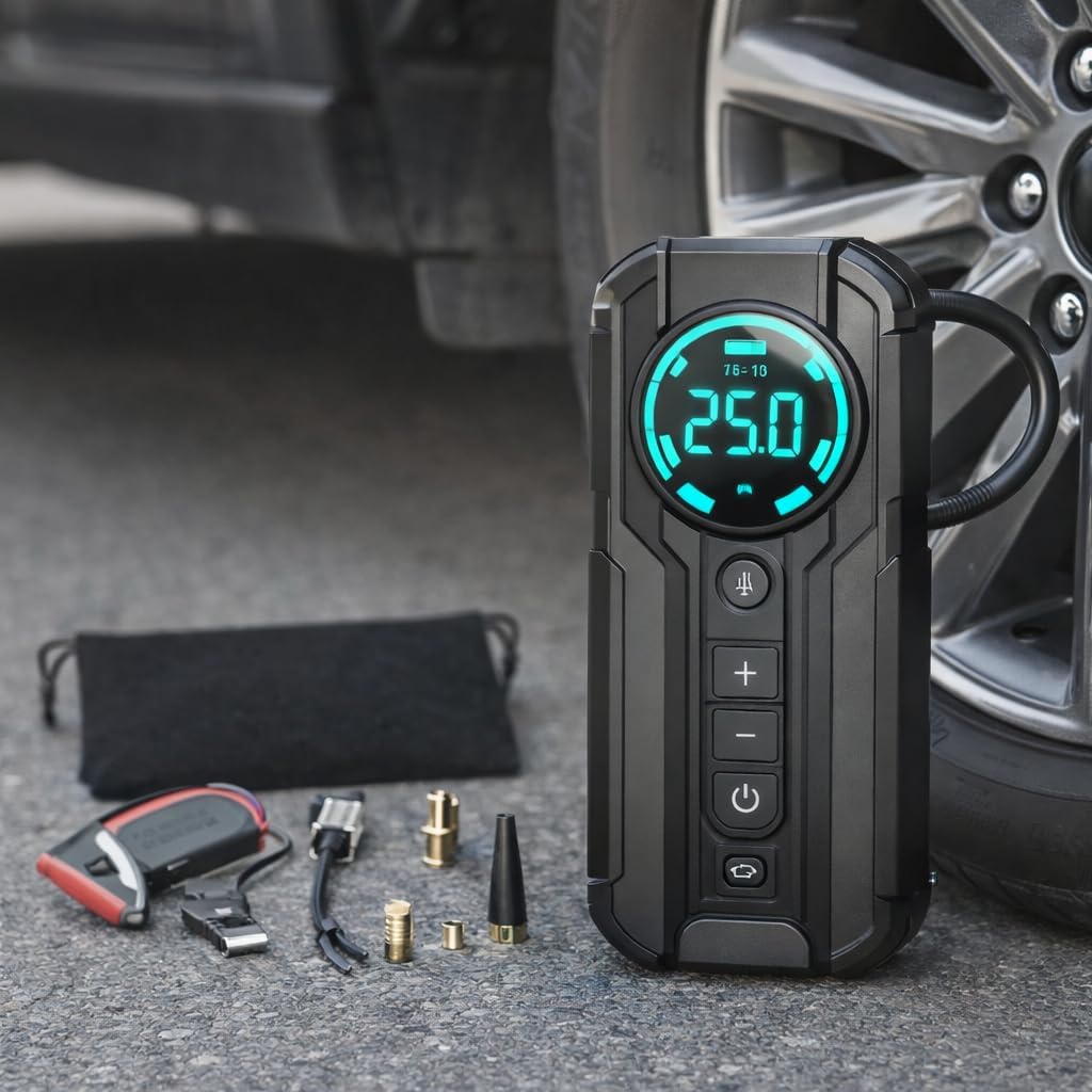 Portable car jump start with Air pump