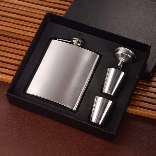 Portable Stainless Steel 7 oz Pocket Hip Flask Alcohol Whiskey Liquor
