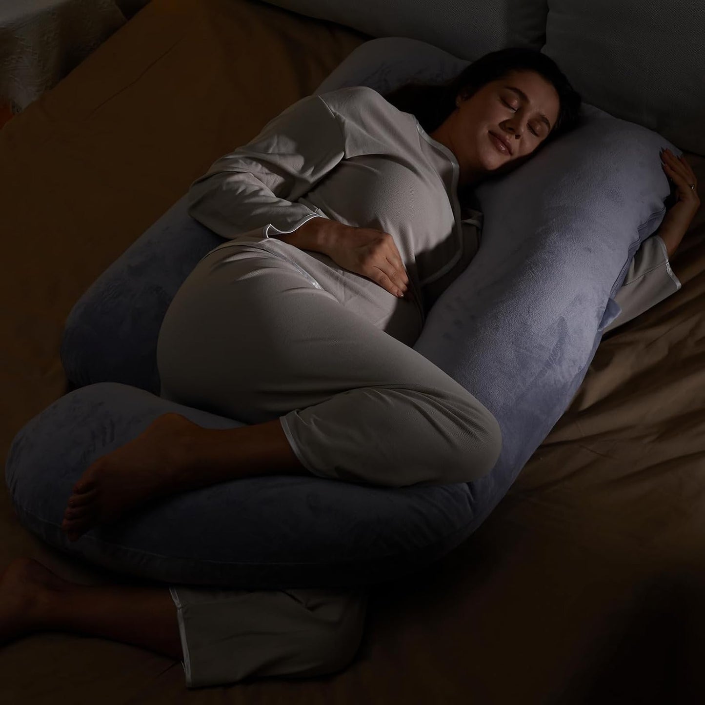 Pregnancy Pillows, U Shaped Full Body Maternity Pillow with Removable Cover