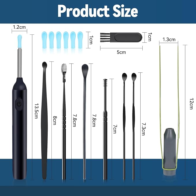 Earwax Remover Tool with 7 Pcs Set IOS/Android