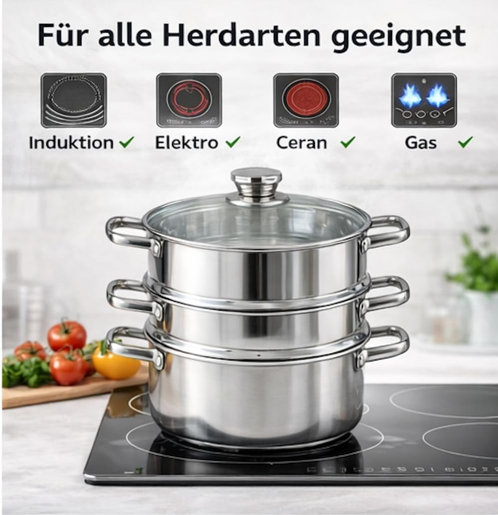 Stainless vegetable , food steamer  4 Tier Steamer