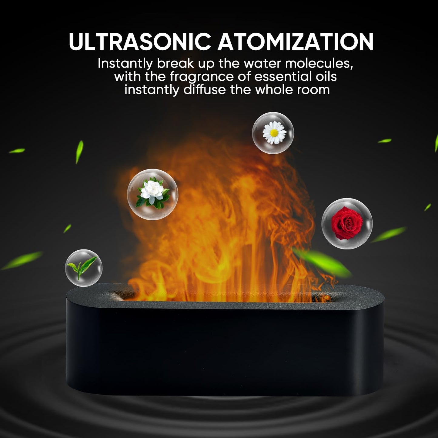 Essential Oil Diffuser, Fireplace Fire Flame Aromatherapy Diffuser