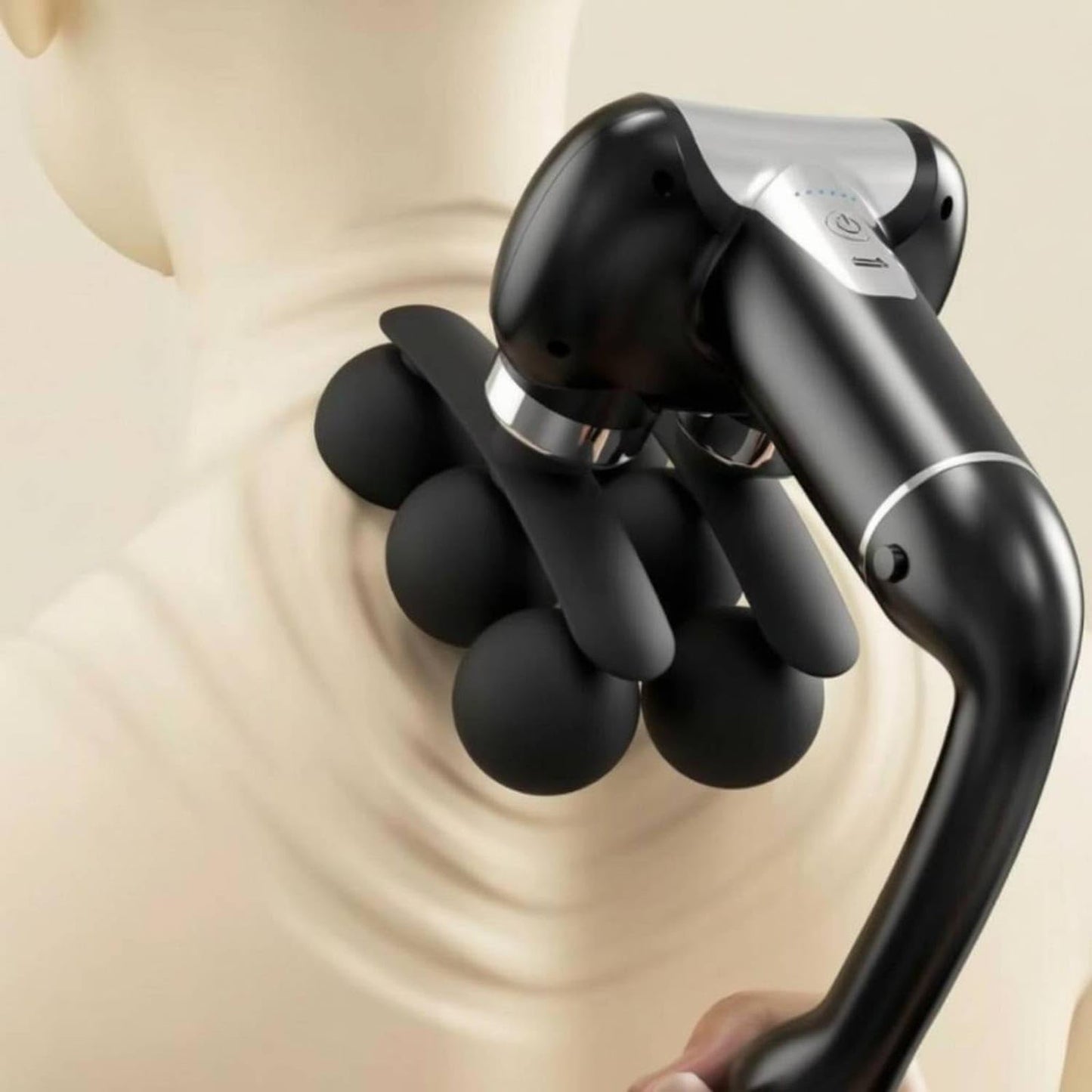 6-Node Head Fascia Massage Type-C Charging Curved Handle Massage