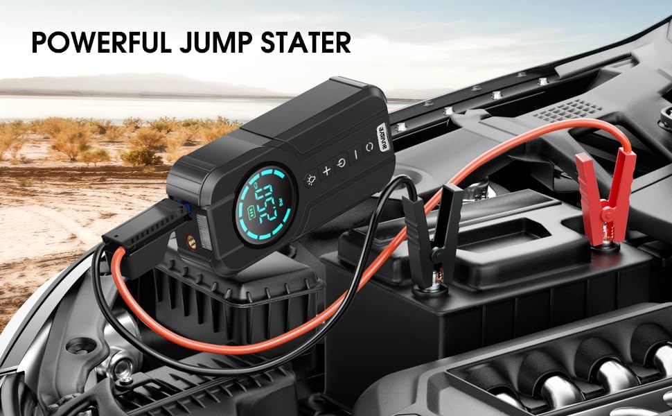 Portable car jump start with Air pump