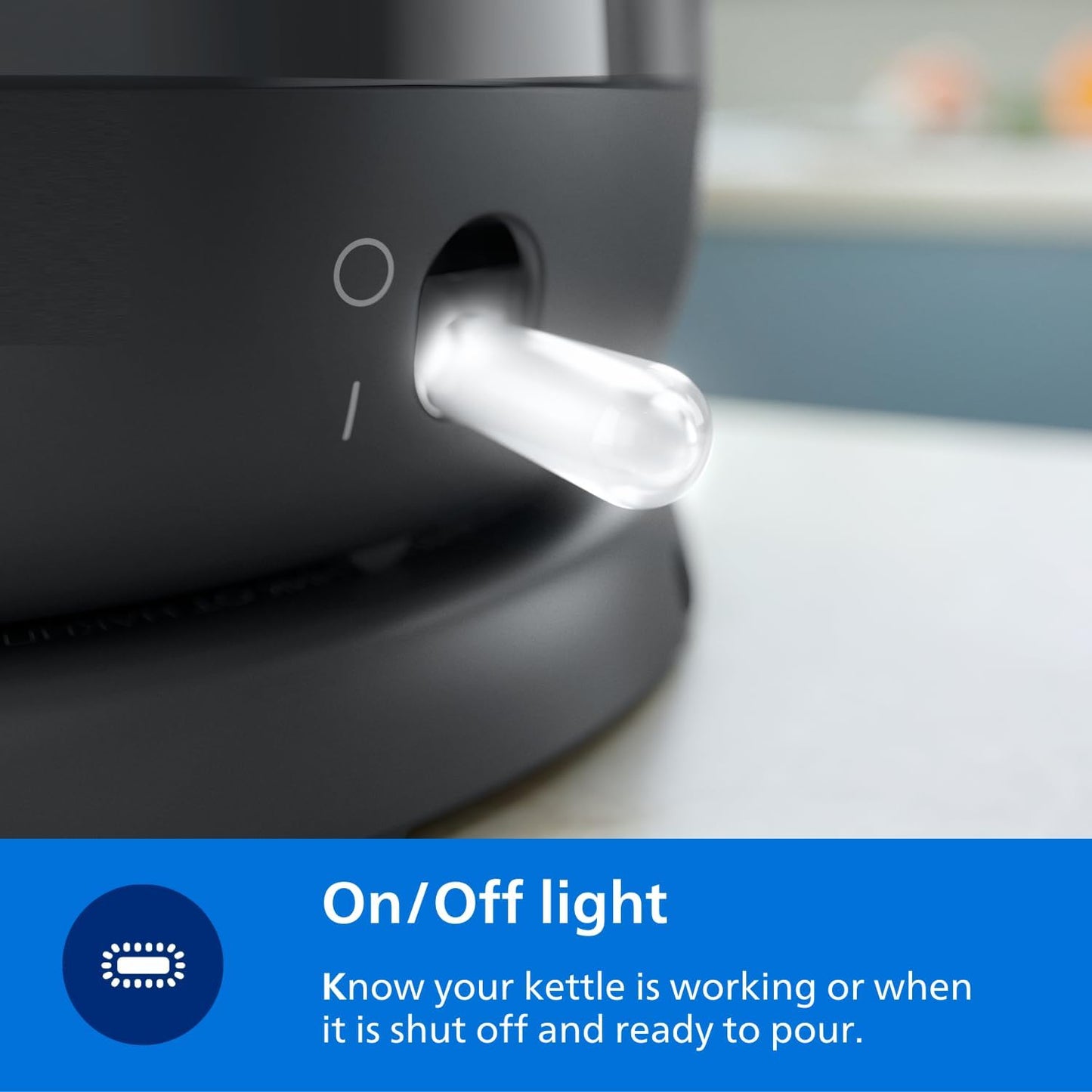 Philips Kettle - 2200W, 1.7L, 360° pirouette base, On/Off