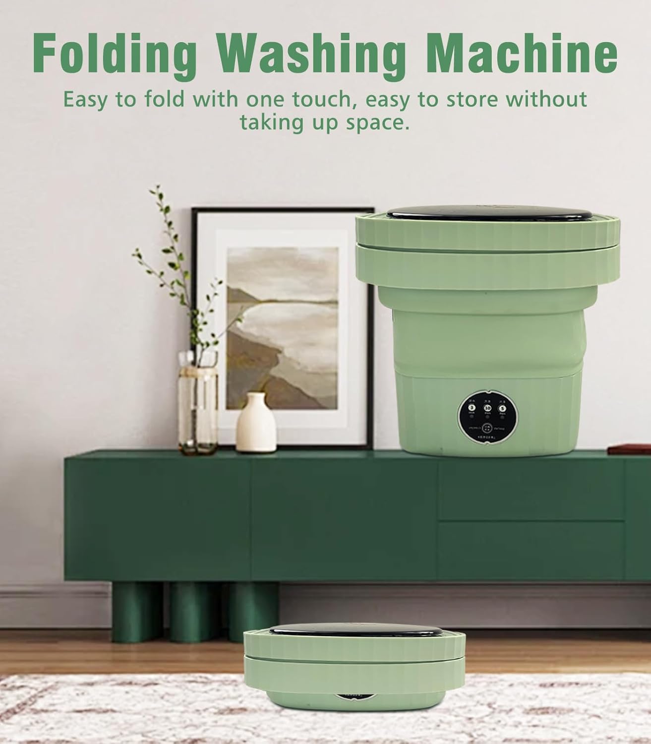 Portable Washing Machine, Washer Dryer, 6.5L High Capacity with Dehydration Function