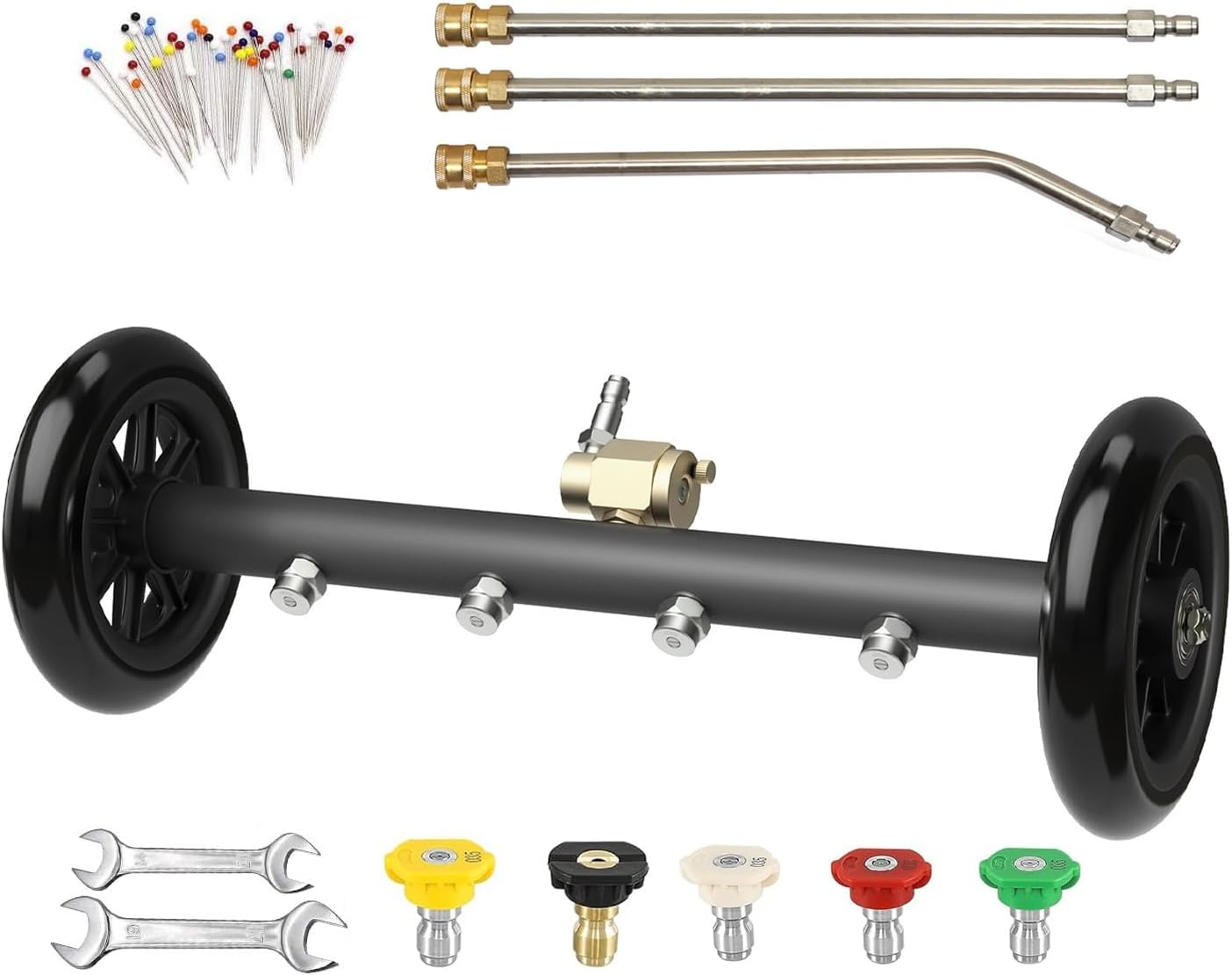 Water Broom Under car 2 in 1 Pressure undercarriage Washer Attachment