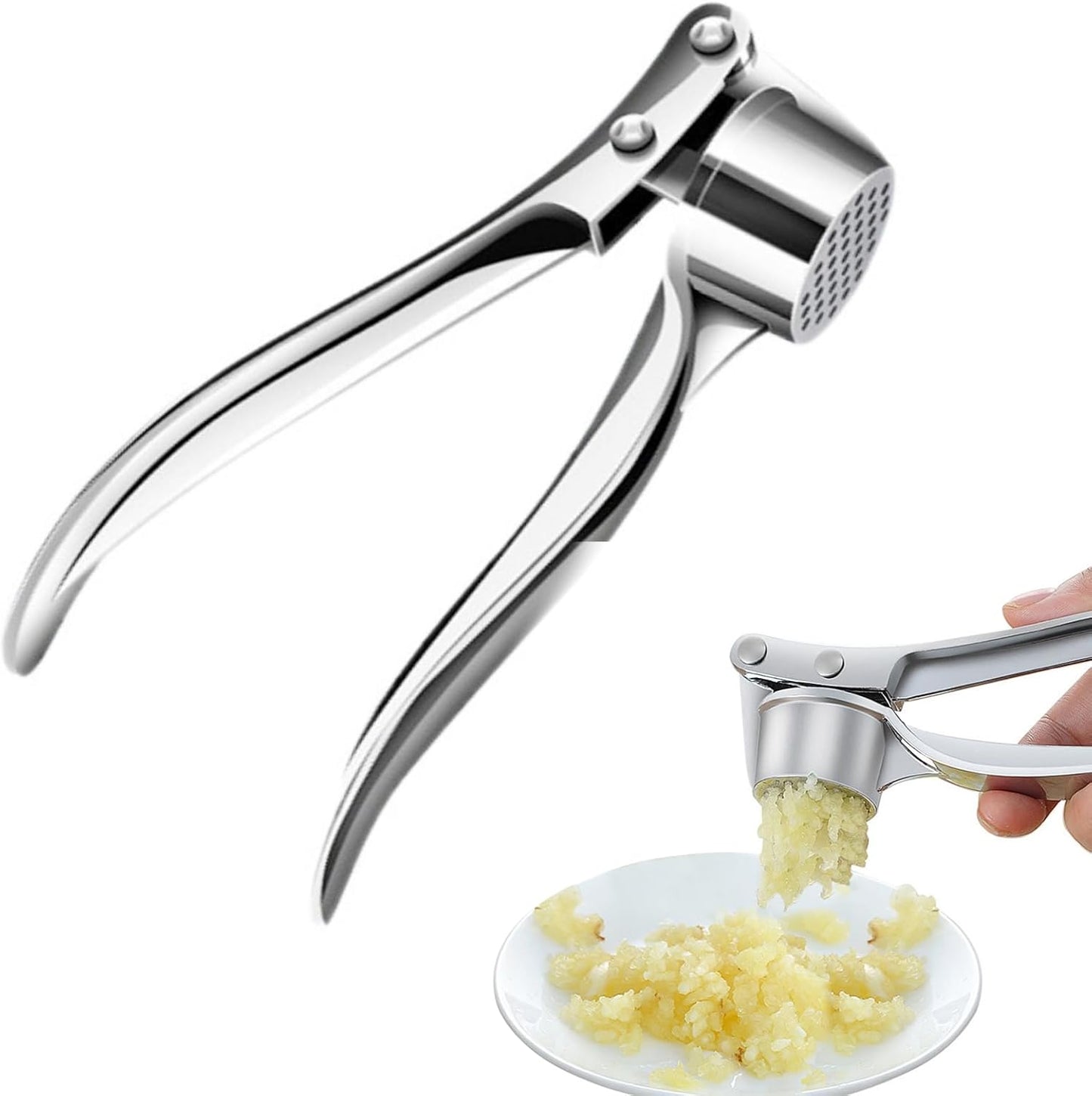 Stainless Steel Multi-Functional Manual Garlic Crusher Presser Portable