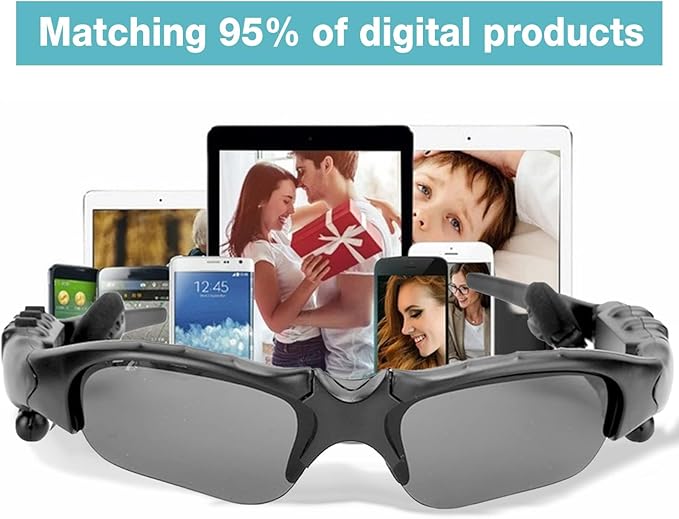 🕶️ Wireless Bluetooth Sunglasses with Mic + Music Listening 🎧