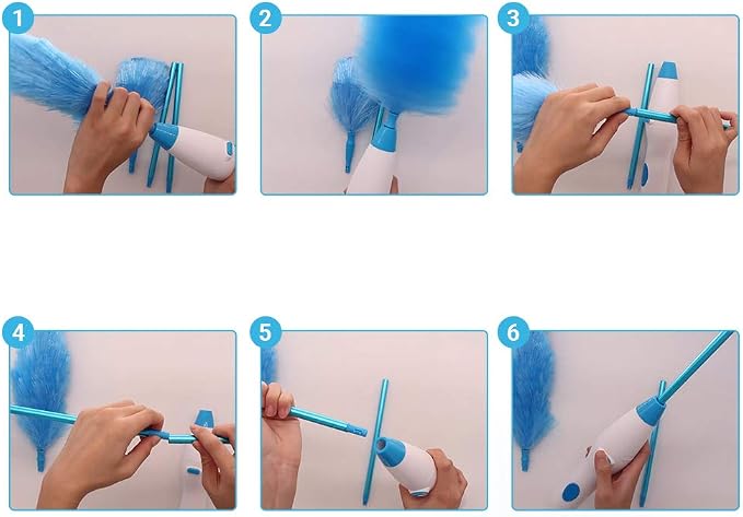 Hurricane Handheld Battery Operated Electric Spin Duster Duster