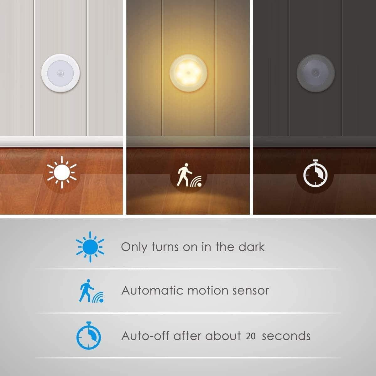 Led Wireless Night Light Motion Sensor Cabinet Light Human Body