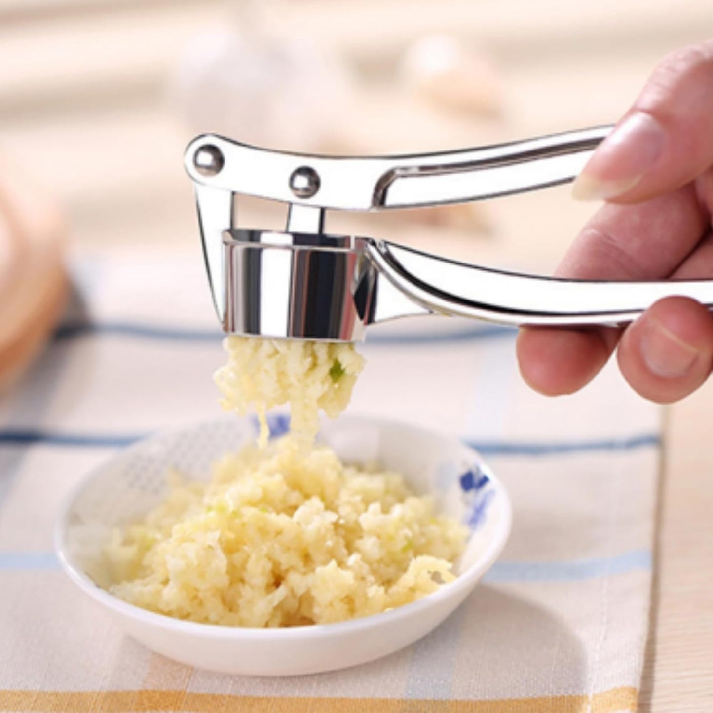 Stainless Steel Multi-Functional Manual Garlic Crusher Presser Portable