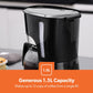 Coffee Maker, 1.5L Removable Filter Coffee Machine, | High Temperature Glass Carafe