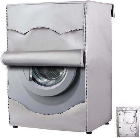 Sunscreen Dustproof Washer/Dryer Cover with Zipper - Front Load Washer Protection, Waterproof UV Resistant