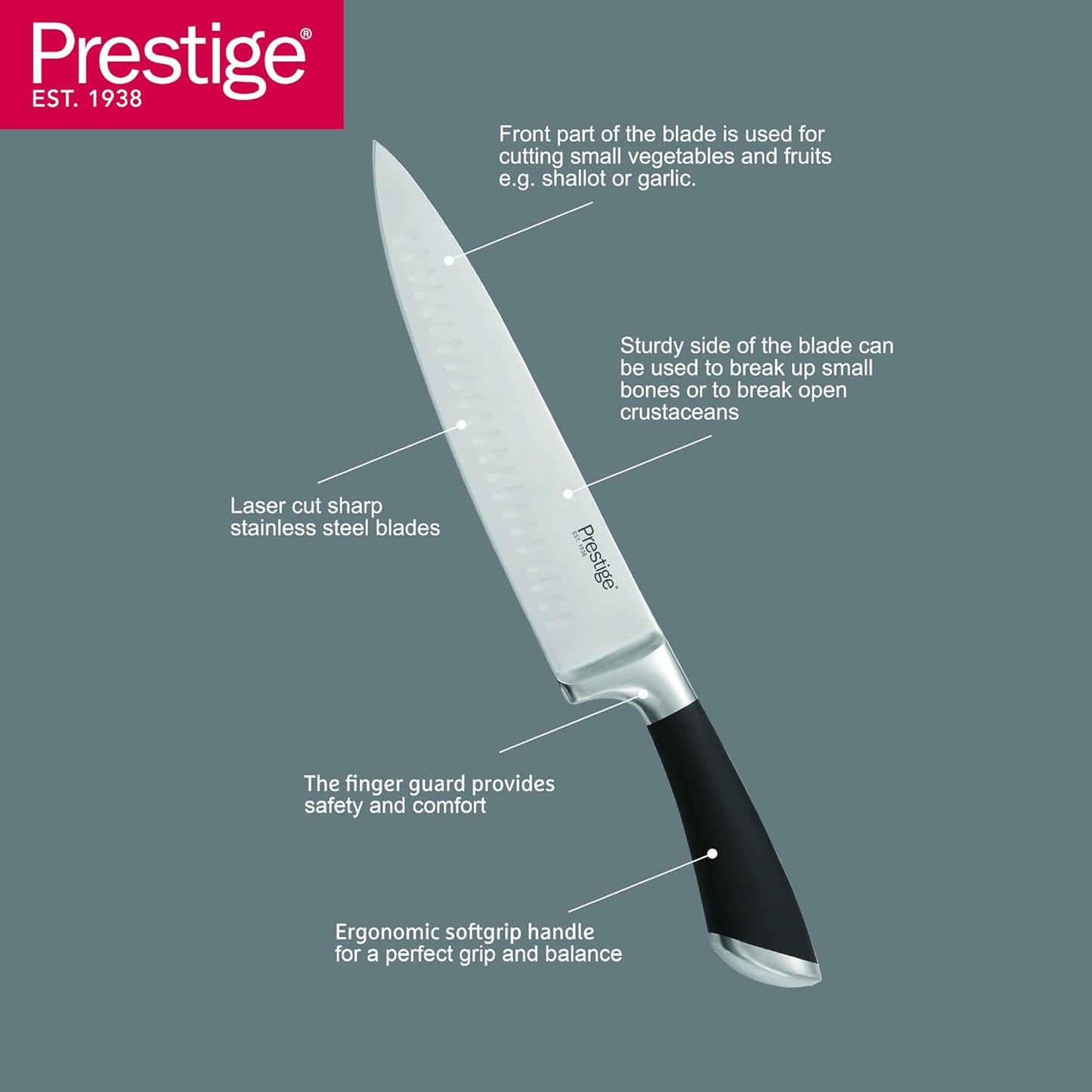 Kitchen Knife Set with Acrylic Knife Stand | Premium Kitchen Set