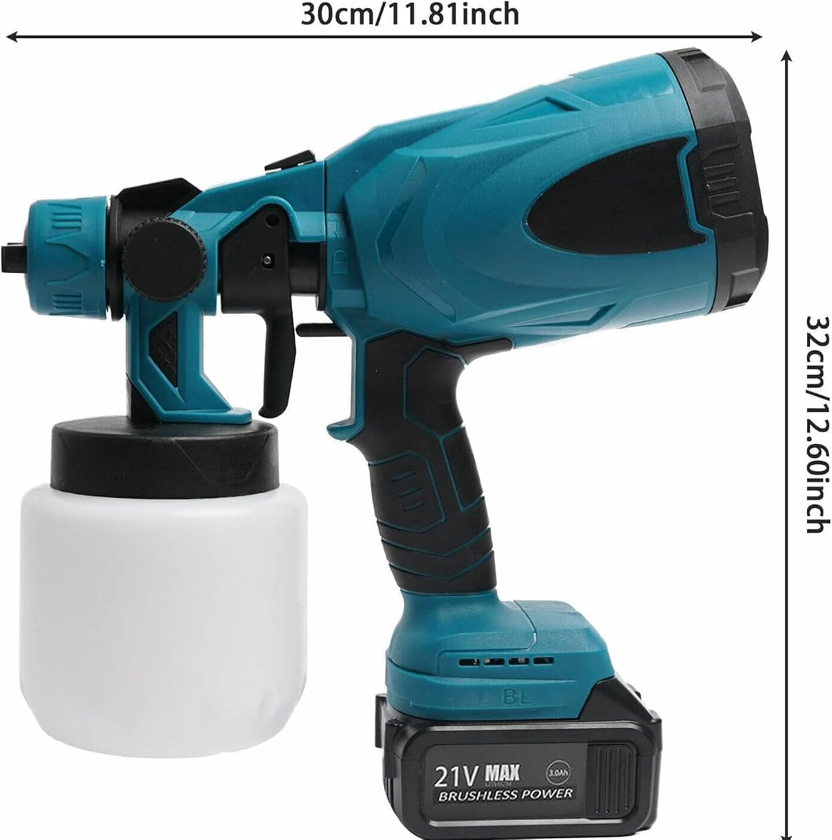 Cordless paint sprayer , 2 batteries