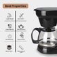 Coffee Maker, 1.5L Removable Filter Coffee Machine, | High Temperature Glass Carafe
