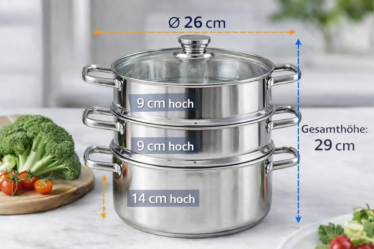 Stainless vegetable , food steamer  4 Tier Steamer