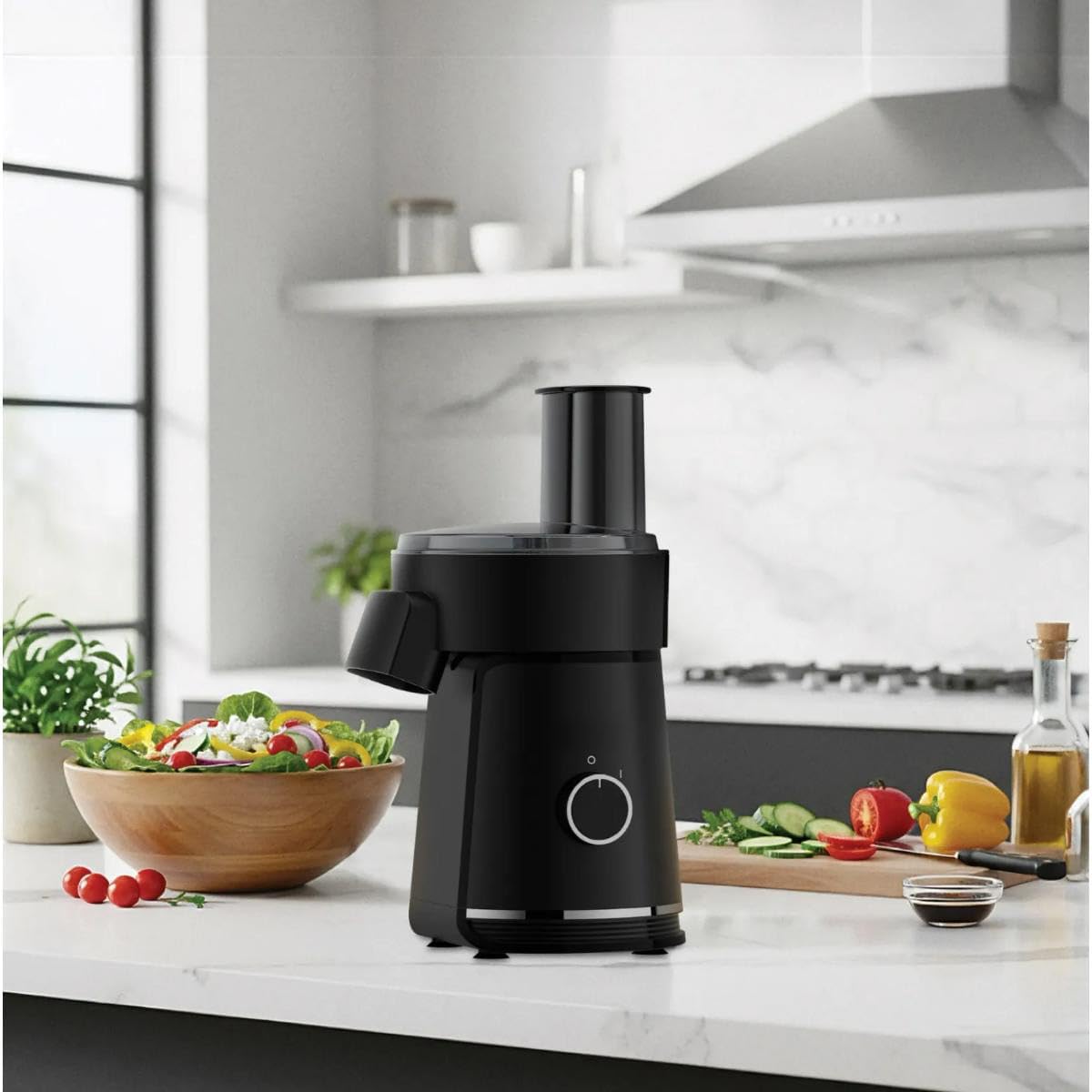 Electric Salad Maker 6in1,  Vegetable Chopper and Slicer with Safety Locked Lid